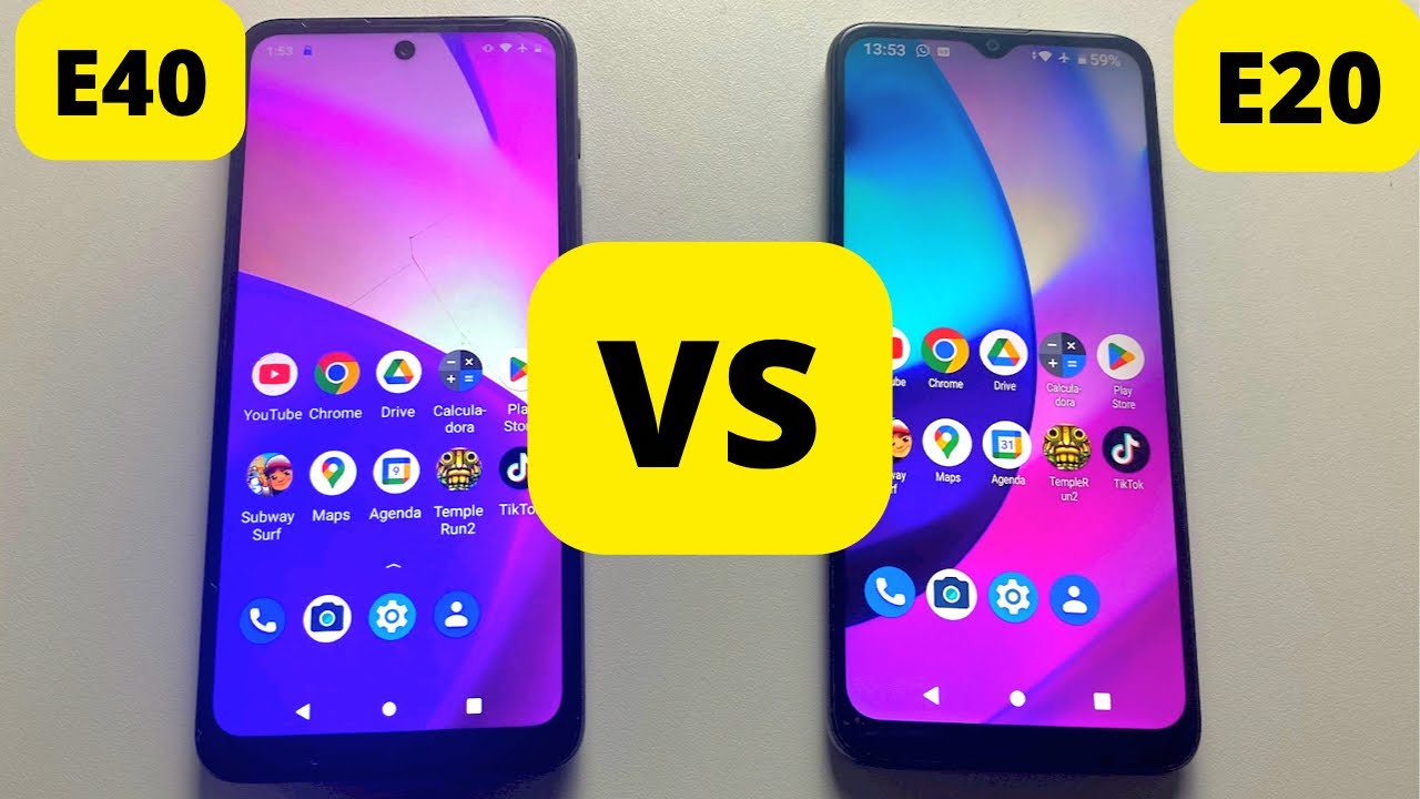 MOTO E40 VS MOTO E20 SPEED TEST EM PORTUGUÊS!