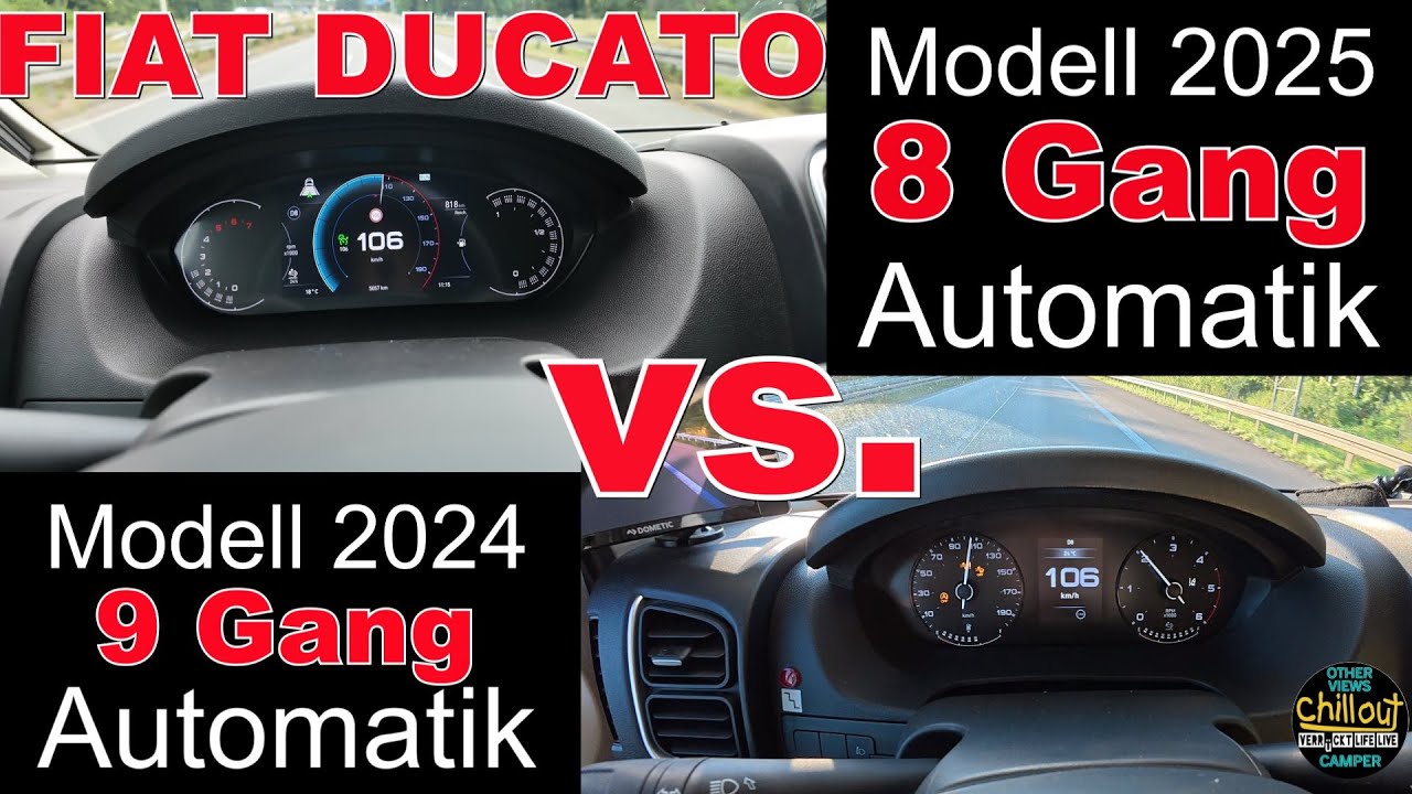 Fiat Ducato Modell 2025 8 Gang vs. Modell 2024 9 Gang👉Automatikgetriebe im Vergleich👍Was ist besser🤔