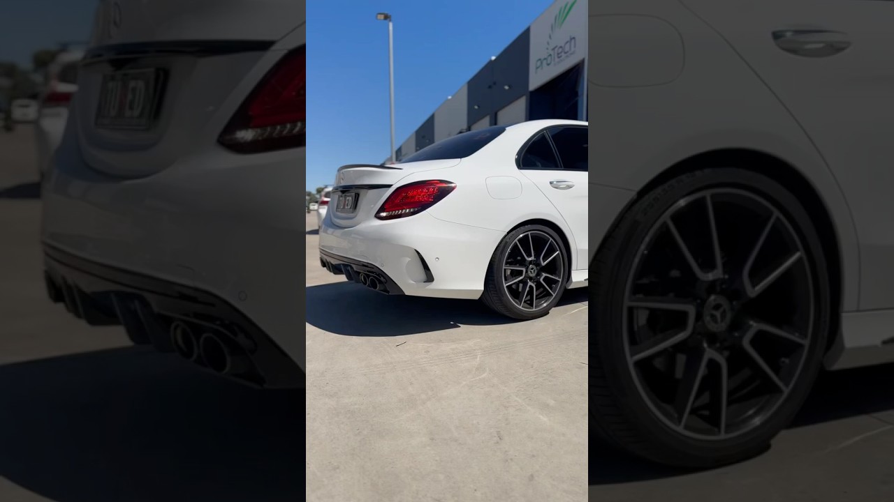 MERCEDES c300 custom exhaust setup 🔥🔥🔥