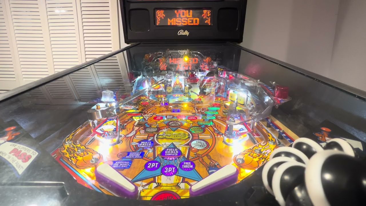 NBA Fastbreak Pinball in our home