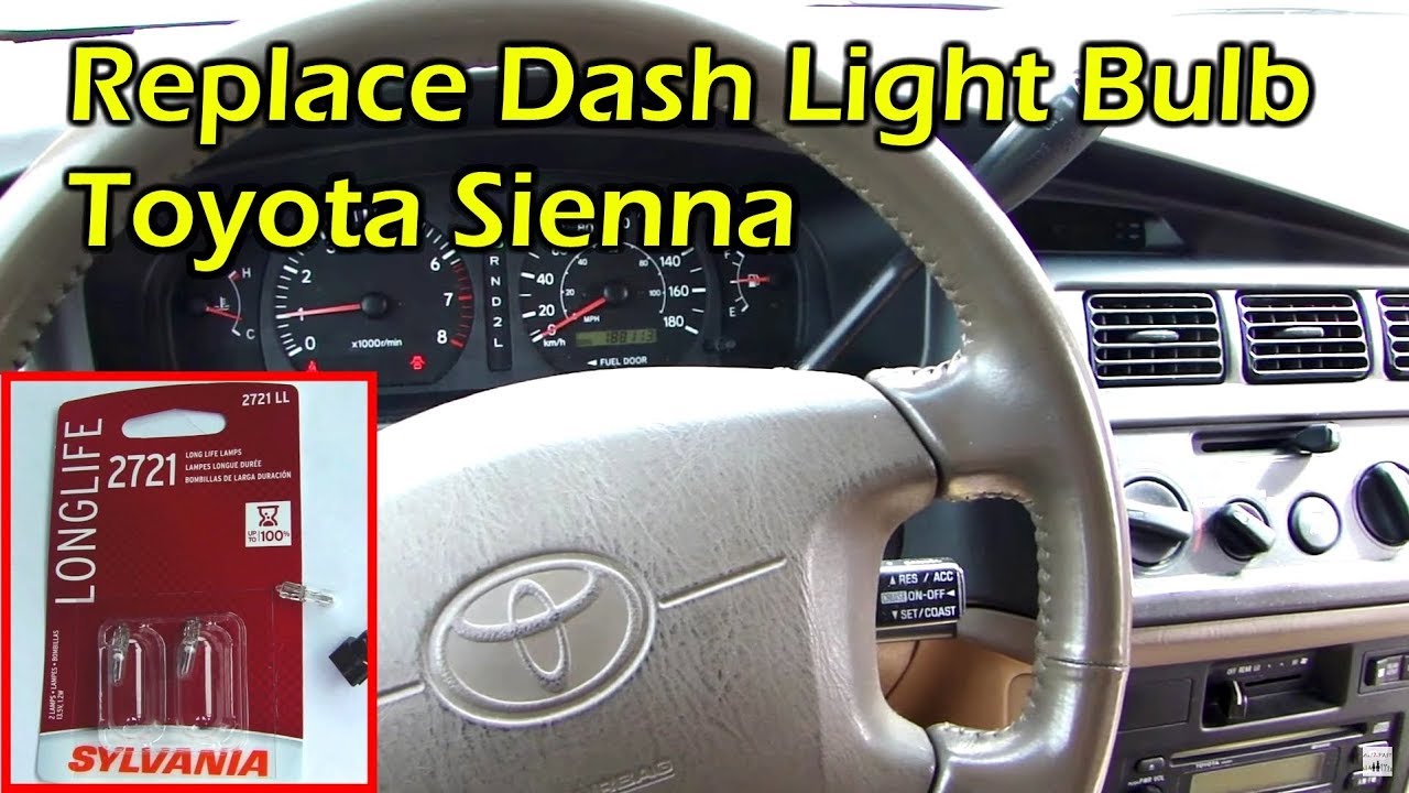 How To Replace Instrument Dash Light Bulb |Toyota Sienna | 1997-2003