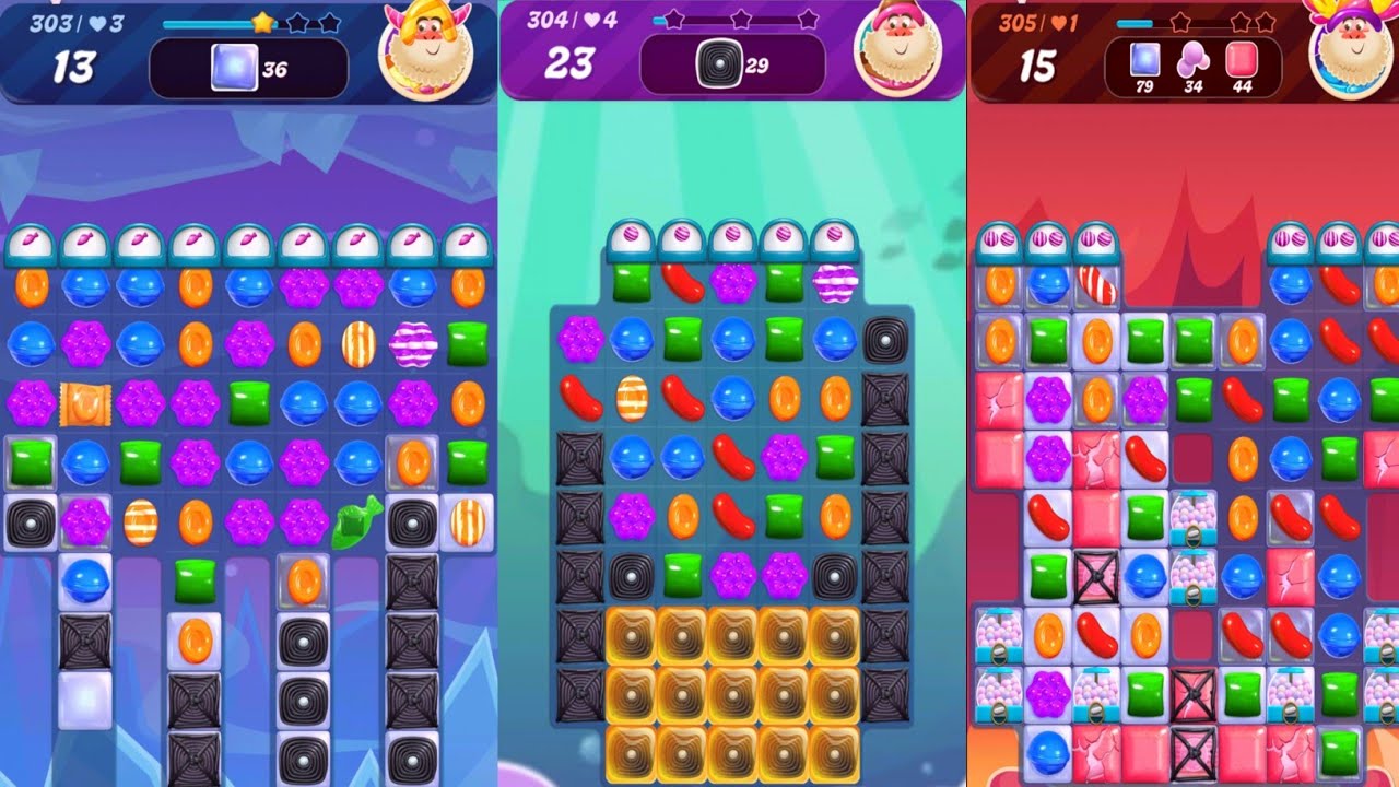 Candy Crush Saga Level 303 ll Candy Crush Saga Level 304 ll Candy Crush Saga Level 305