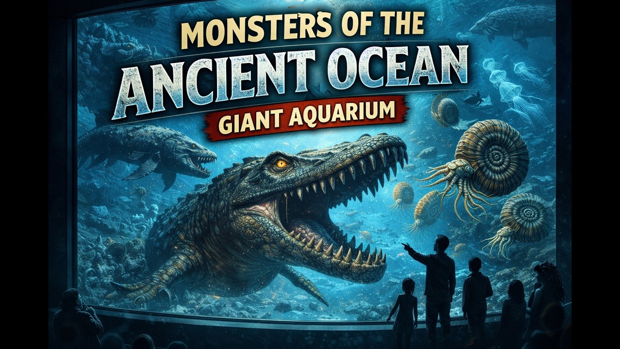 Monsters of the Ancient Ocean | Giant Aquarium Tour #prehistoric #megalodon #mosasaurus