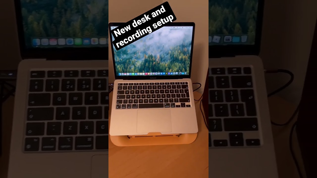 MacBook Air music recording setup #guitar #desksetup #recording #shorts #studio