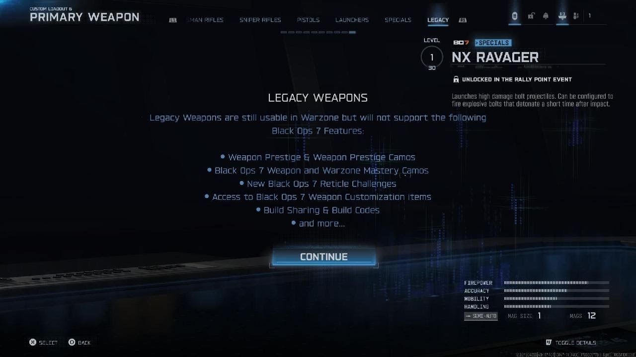 Call of Duty BO7  Legacy Weapons