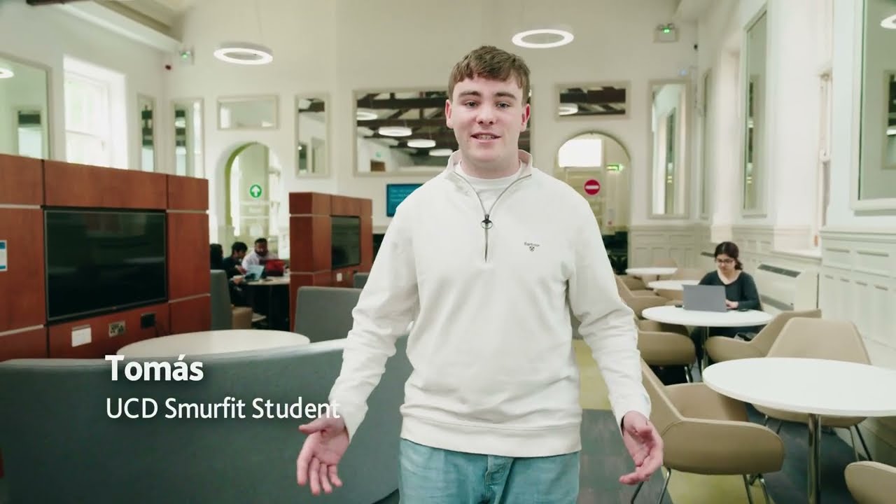 Student led tour of UCD Michael Smurfit Graduate Business School campus