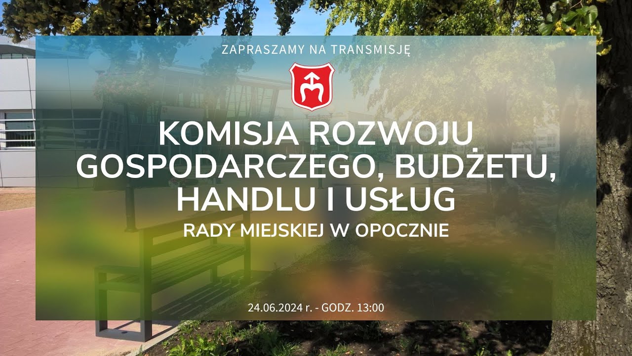 Komisja Rozwoju Gospodarczego, Budżetu, Handlu i Usług - 24.06.2024 r.
