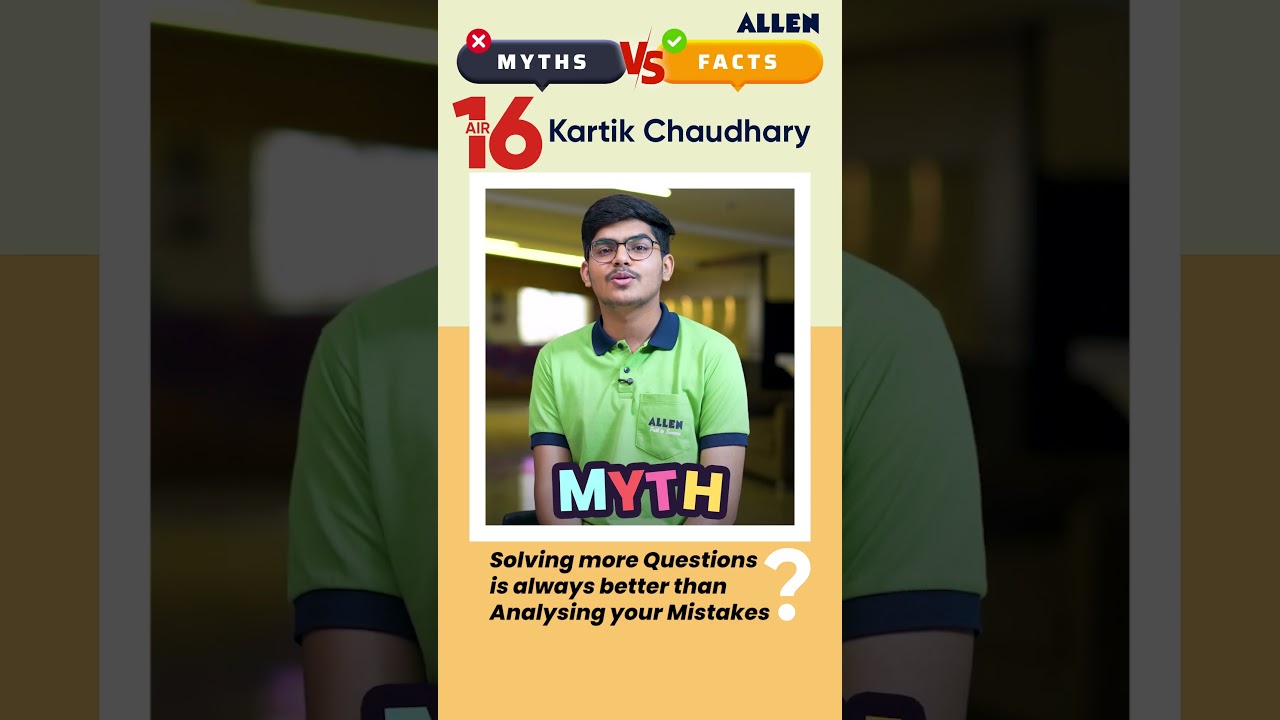 NEET Topper Exposes 7 Biggest Prep Myths! 😱 (AIR 16 Kartik Chaudhary) #shorts