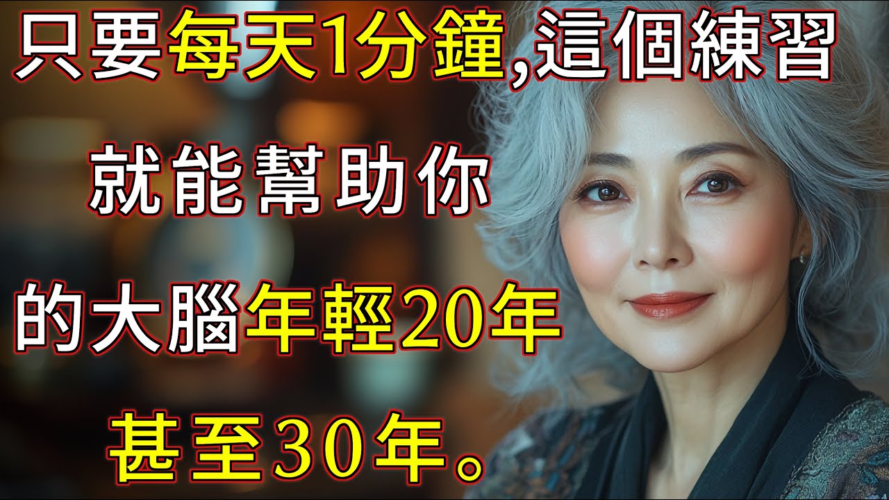 我已經92歲，但我的記憶力還比40、50歲的人更敏銳！只要每天1分鐘，這個運動就讓我的大腦變年輕了。給高齡者的健康建議 | 老年 | 老年問題 | 老年對策