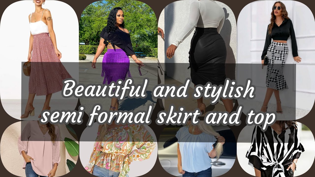 Beautiful semi formal skirt and top||semi formal outfits for ladies @Thestyleinsider. #style