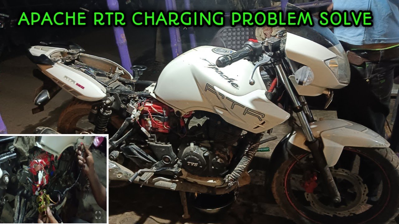 TVS Apache RTR bs3 model battery charging problem solve