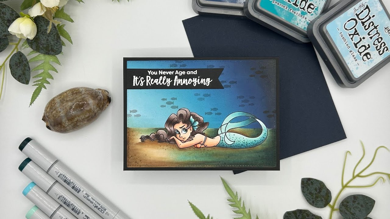 Creating an Underwater Scene with Ink Blending & Copic Coloring