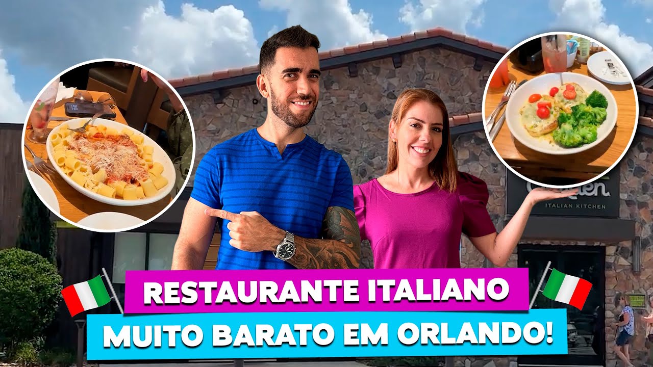 Restaurante italiano MUITO bom e MUITO barato em Orlando! Olive Garden!