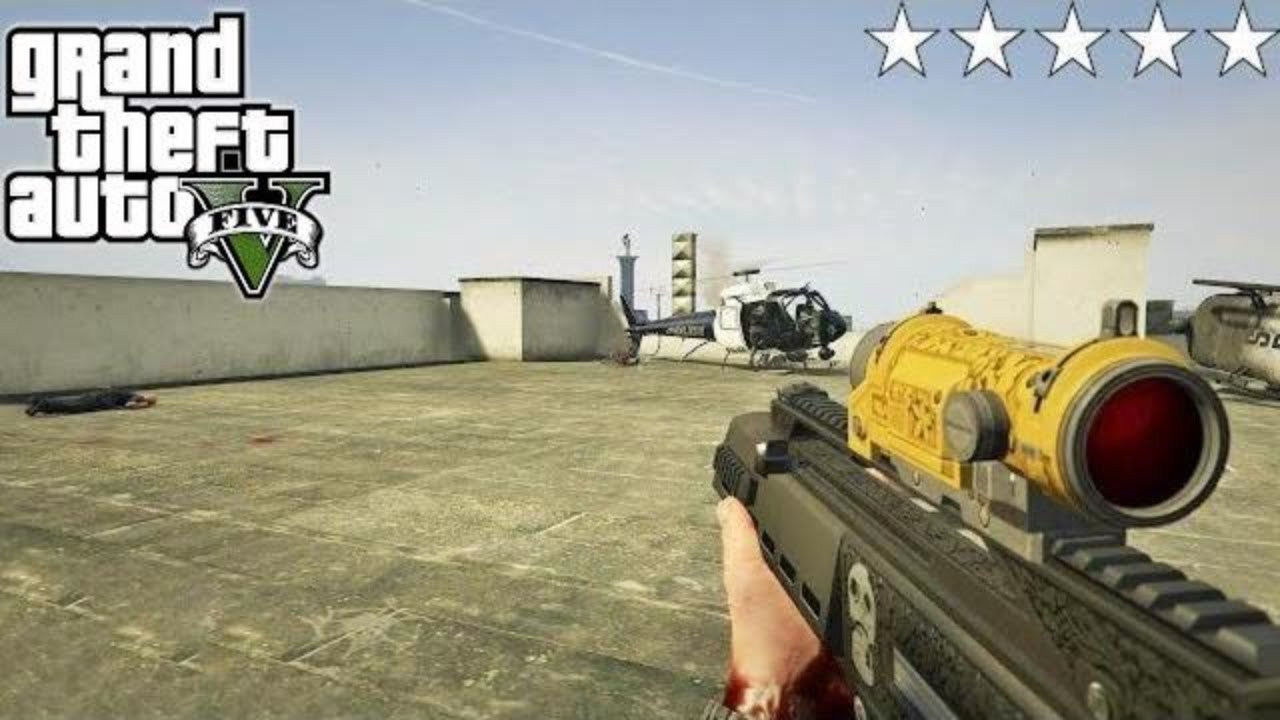 GTA 5 - Trevor's FIRST PERSON FIVE STAR COP BATTLE AT RIMM PAINT! (GTA V Funny Moments)