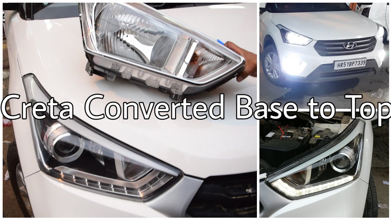 Creta Converted E+ to Top Variant | Headlight | Fog Lamp | DRL | HID