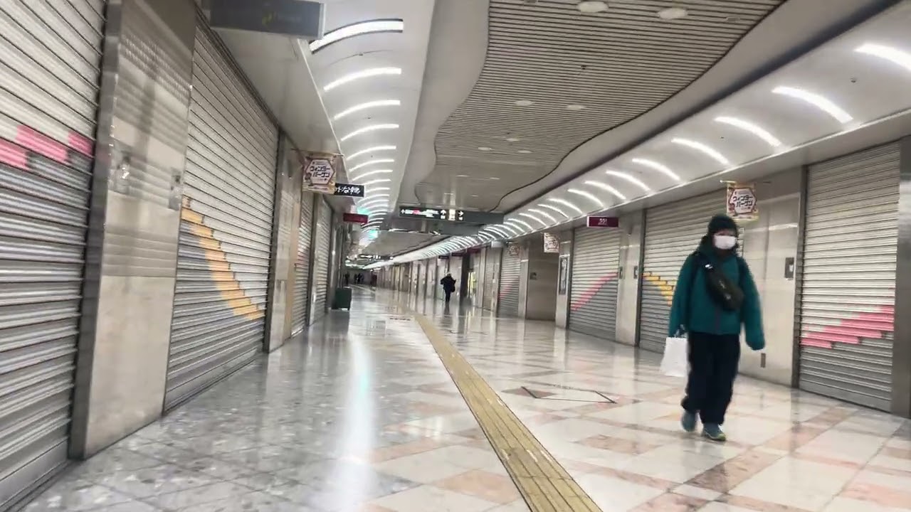 早朝のなんばウォークを走行👨‍🦼💨（2025/12/26）