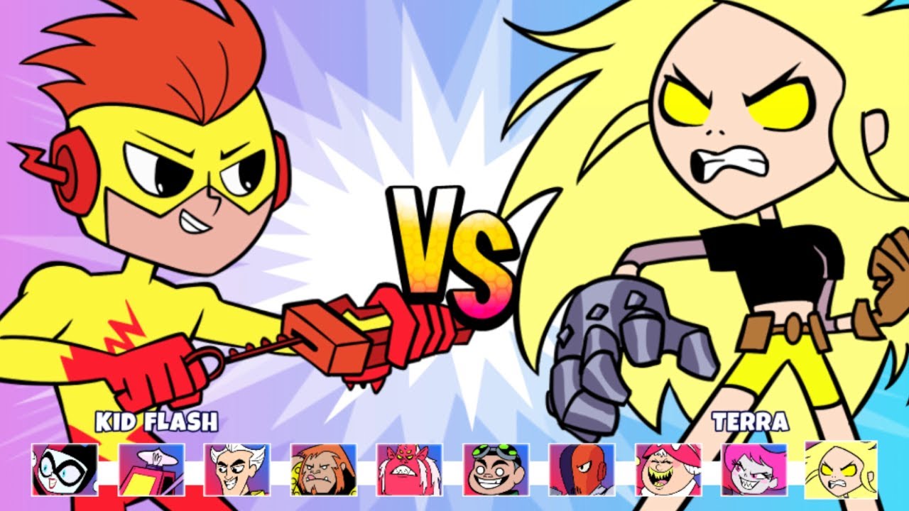Teen Titans Go: Jump Jousts 2 - Kid Flash Running Circles Around His Rivals (CN Games)