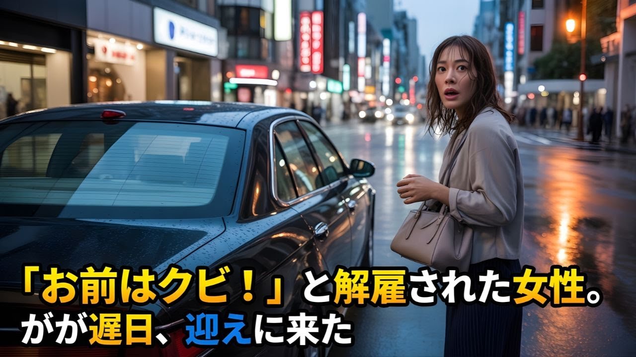 「お前はクビだ！」と解雇された女性。だが翌日、黒塗りの車が迎えに来た