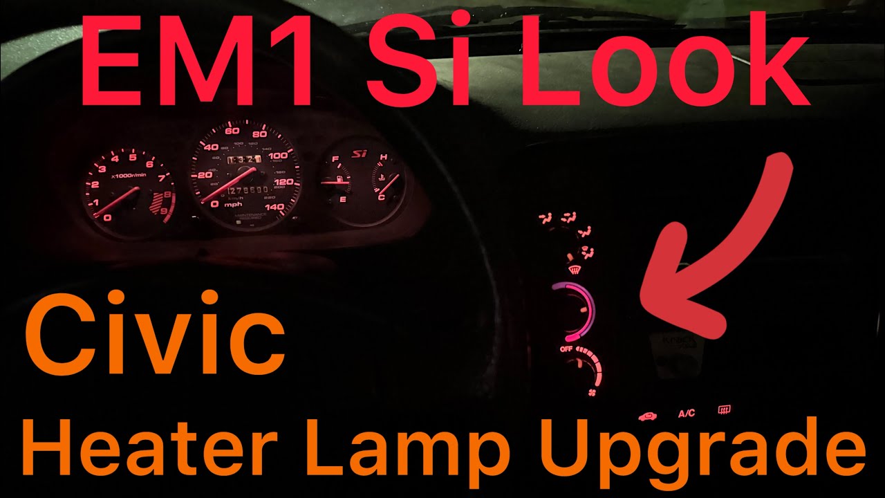 Civic Heater Lamp Upgrade to Si EM1 Amber (99-2000)