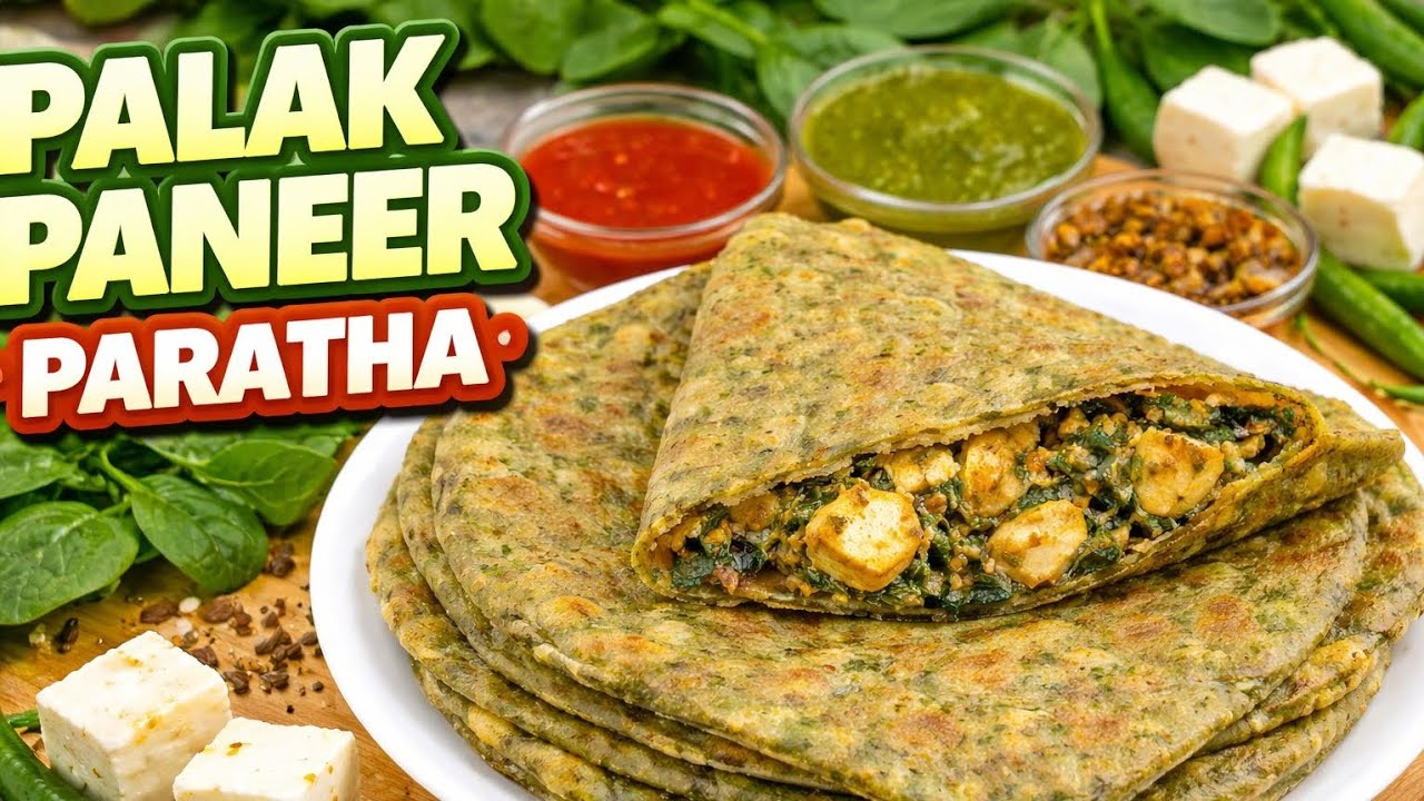 “सिर्फ 10 मिनट में बनाएं टेस्टी parathaपालक पनीर आलू पराठा | बच्चों का tiffin box फेवरेट  पराठा