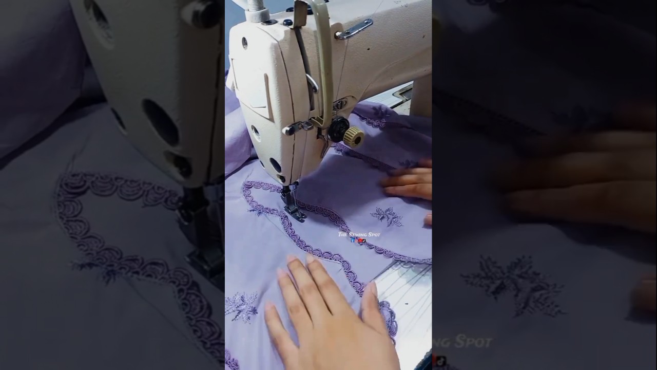 Latest Lace Neckline Design Tutorial | Step-by-Step Sewing Guide | cutting and stitching