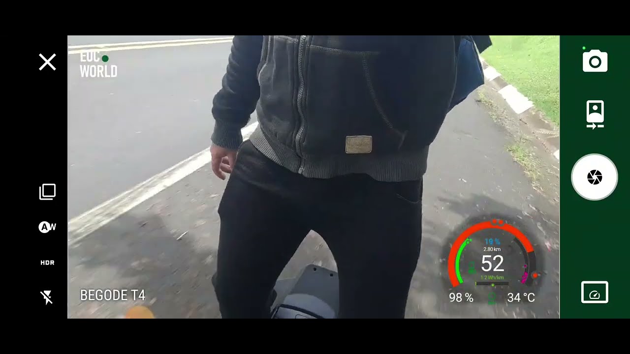monociclo elétrico begode t4 andando em Serra negra SP