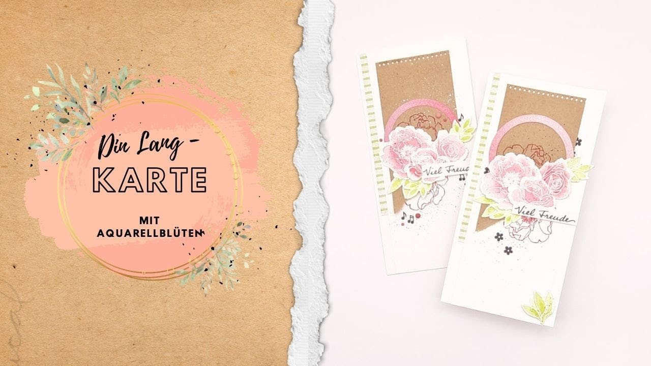 Kartenidee mit neuen Stampin' Up! Produkten I Jahreskatalog 2022 I DIN LANG I Alles Glück I In Color