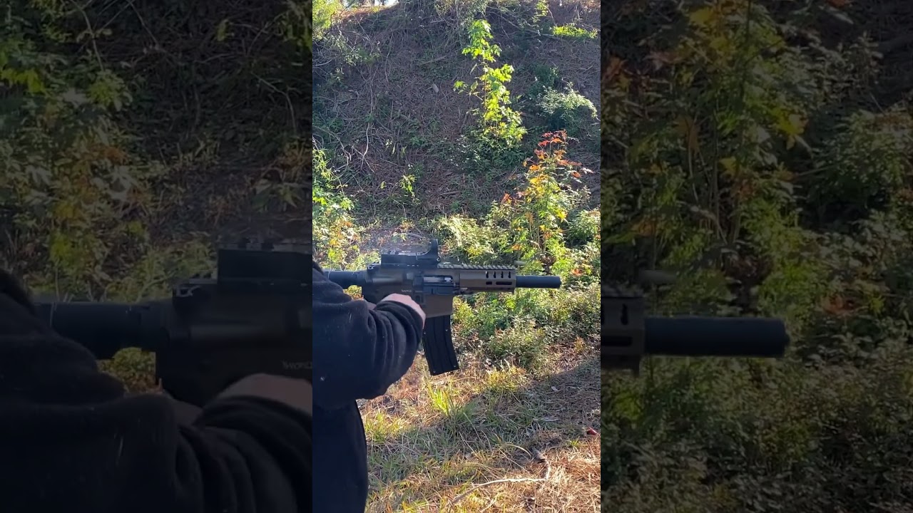 Binary trigger + crank attachment + 22lr = fun