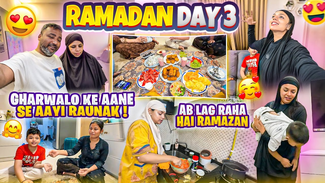 Ramadan Day 3- Gharwalo Ke Aane Se Aayi Raunak😍| Nida Khan ✨