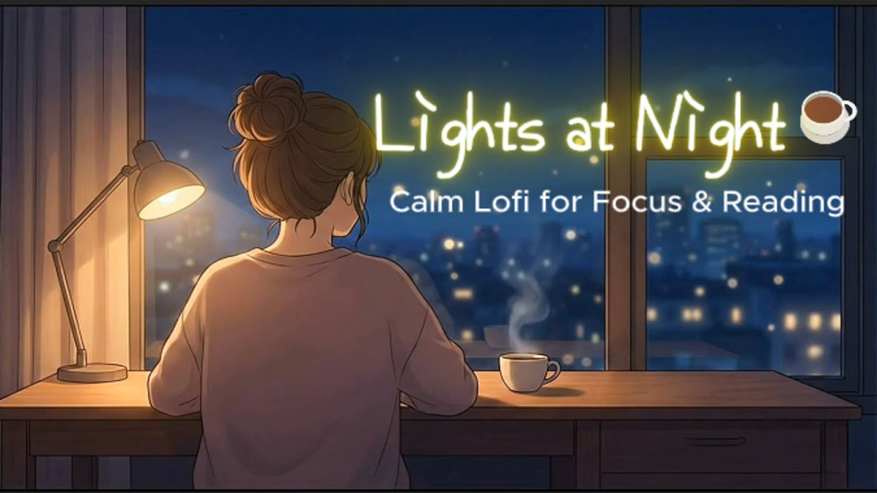 Soft City Lights at Night ☕ Calm Lofi for Focus & Reading