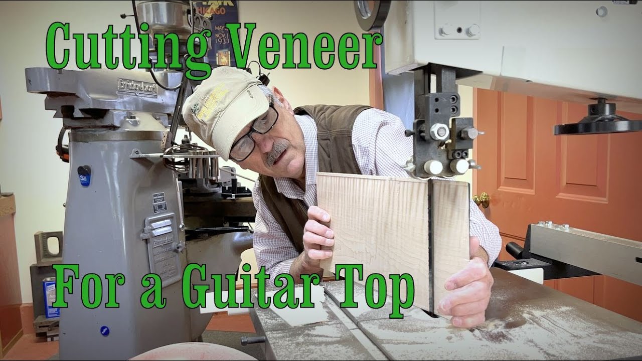 Ep3 Cutting and Creating Fiddleback Maple Guitar Veneer Top for Tele Build Blue Rhapsody