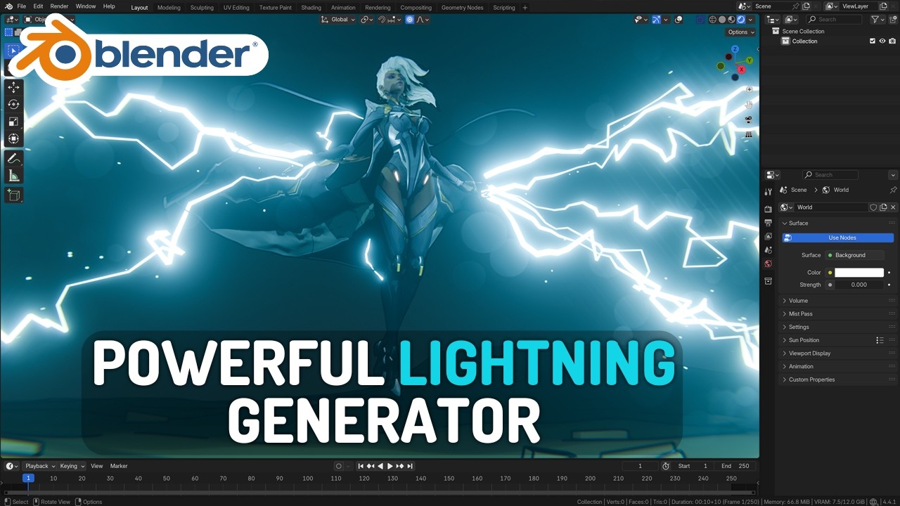 The Most Powerful Lightning FX Generator for Blender