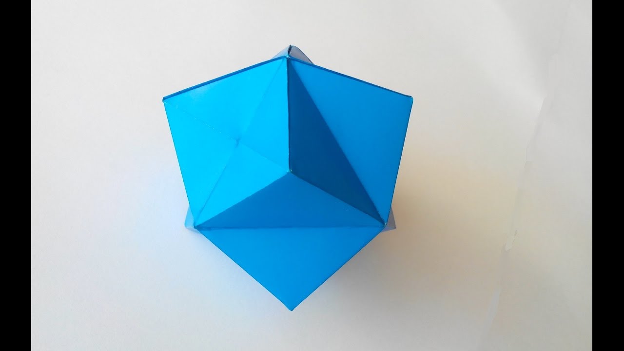 Звездчатый Октаэдр оригами, Stellate octahedron origami.