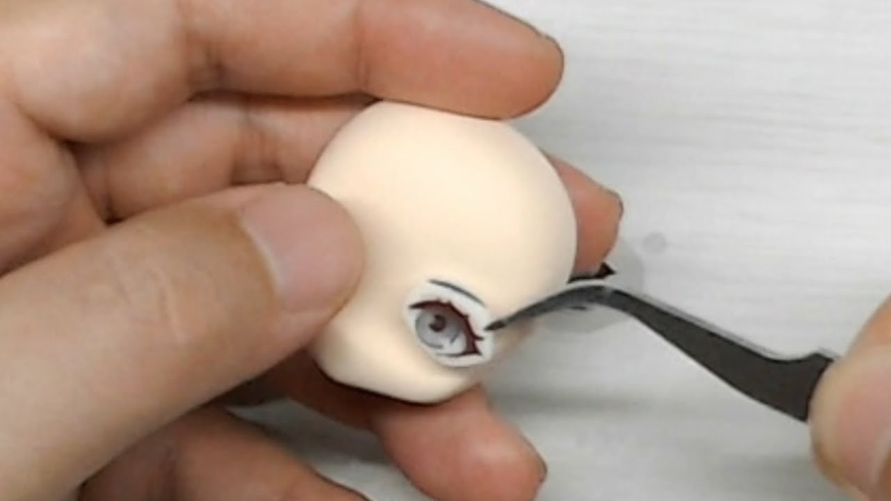 물전사지를 이용해 클레이피규어 눈 쉽게 붙이기!-초간단 초스피드 속성 눈붙이기