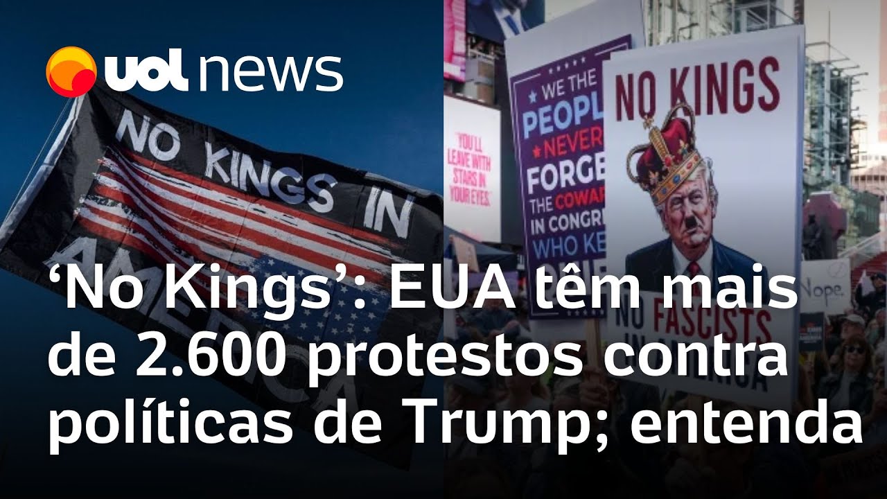 Protestos contra Trump: milhares vão às ruas contra presidente em atos chamados 'No Kings'; entenda