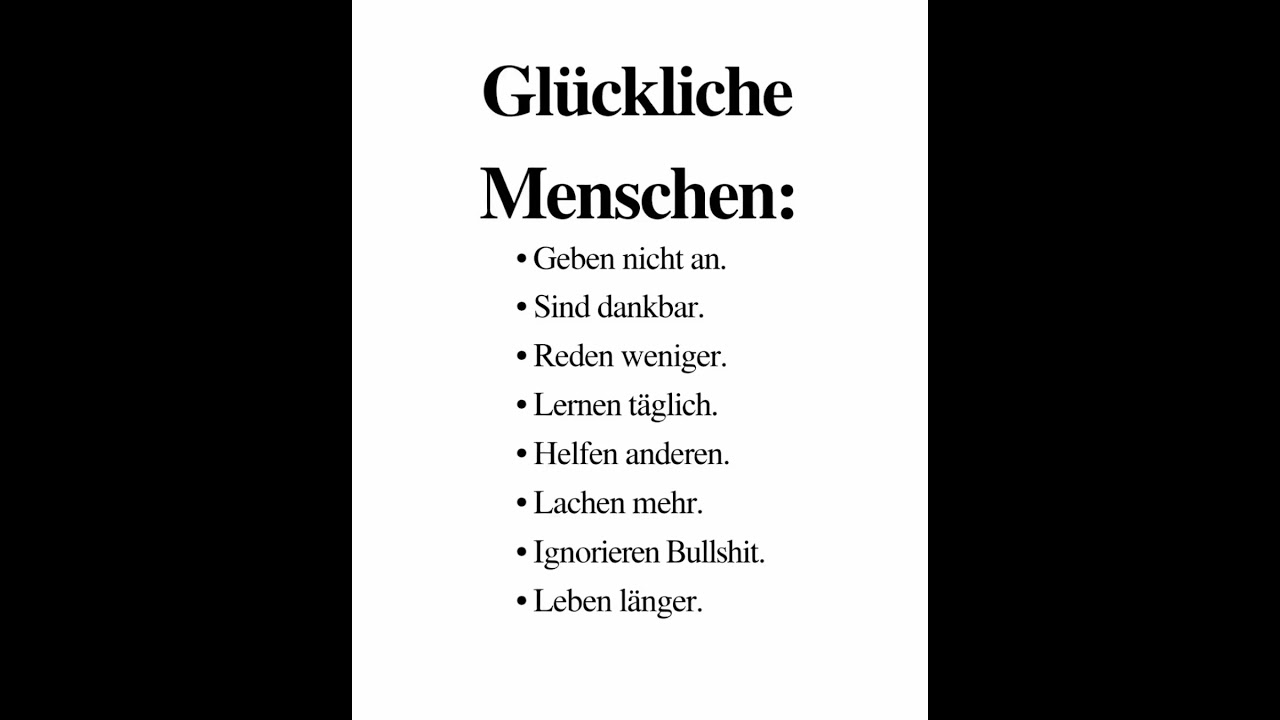So ticken wirklich gl&uuml;ckliche Menschen #Gl&uuml;cklichLeben #MindsetDeutsch #Lebensregeln