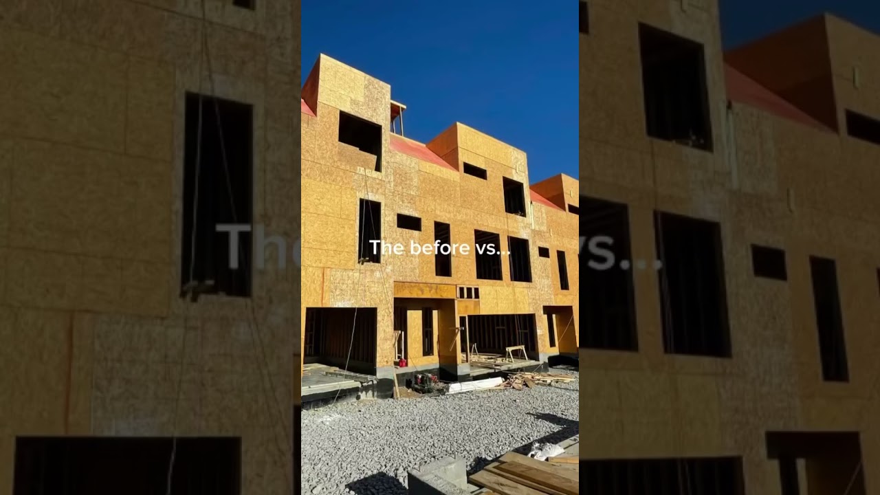 🤩 Before & After Tyvek Installation #tyvek #installationtips #construction #buildingenvelope