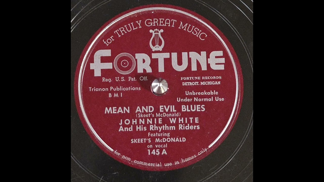 Skeets Mcdonald w/ Johnnie White & His Rhythm Riders - Mean And Evil Blues (1950)