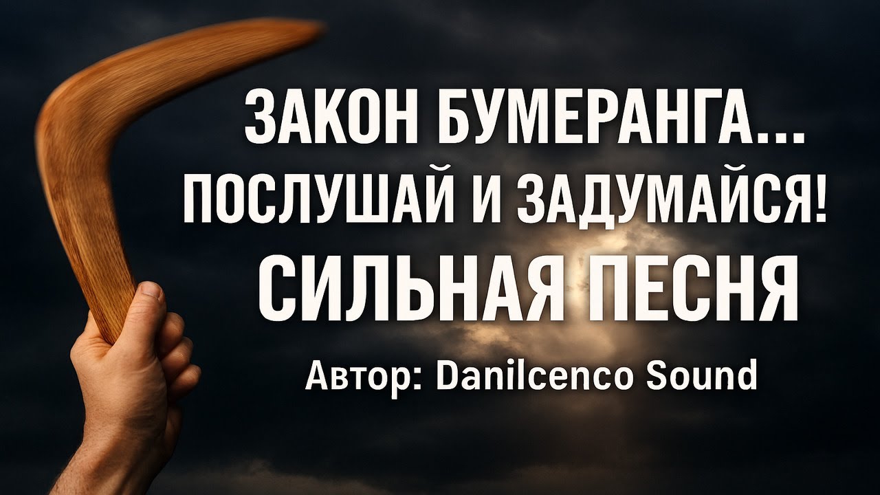 Закон Бумеранга... Послушай и задумайся! Сильная песня ☝️