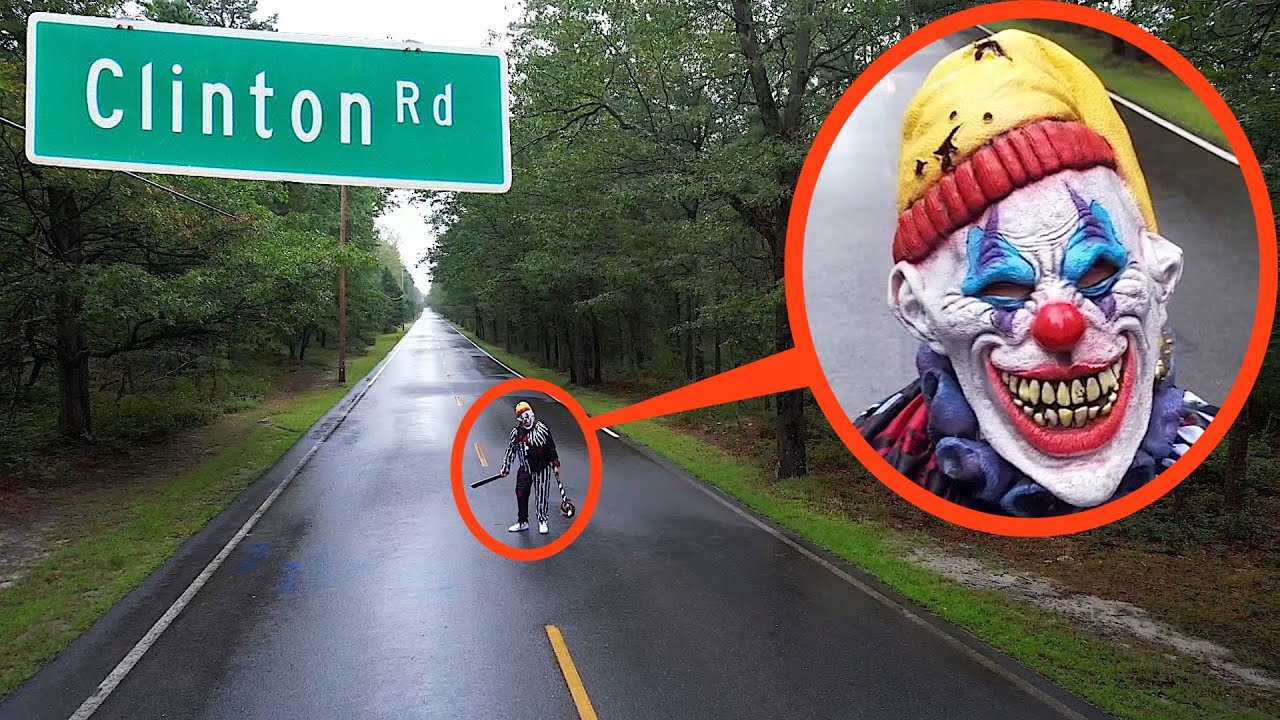 if your drone see's this on Haunted Clinton Road.. DO NOT try to pass him! Drive away FAST!!