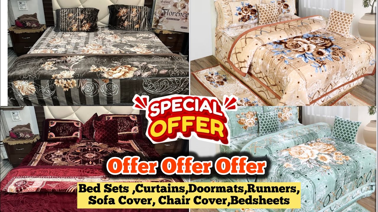 MILAD SPECIAL OFFERBed Sets,Curtains,Doormats, Chairs Covers,Sofa Cover, Carpets, Ghaleen, Bedsheets