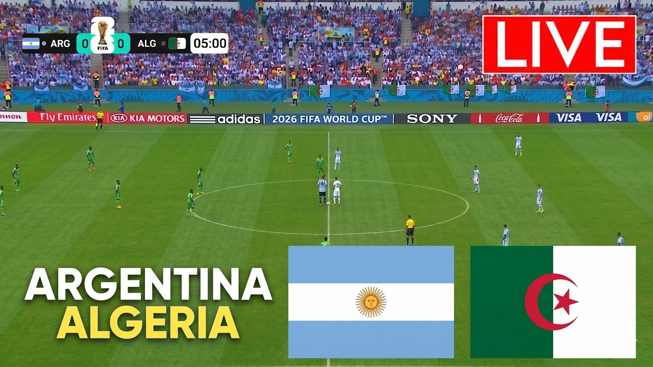 🔴LIVE : ARGENTINA VS ALGERIA | FIFA WORLD CUP 2026 | FULL MATCH SIMULATION