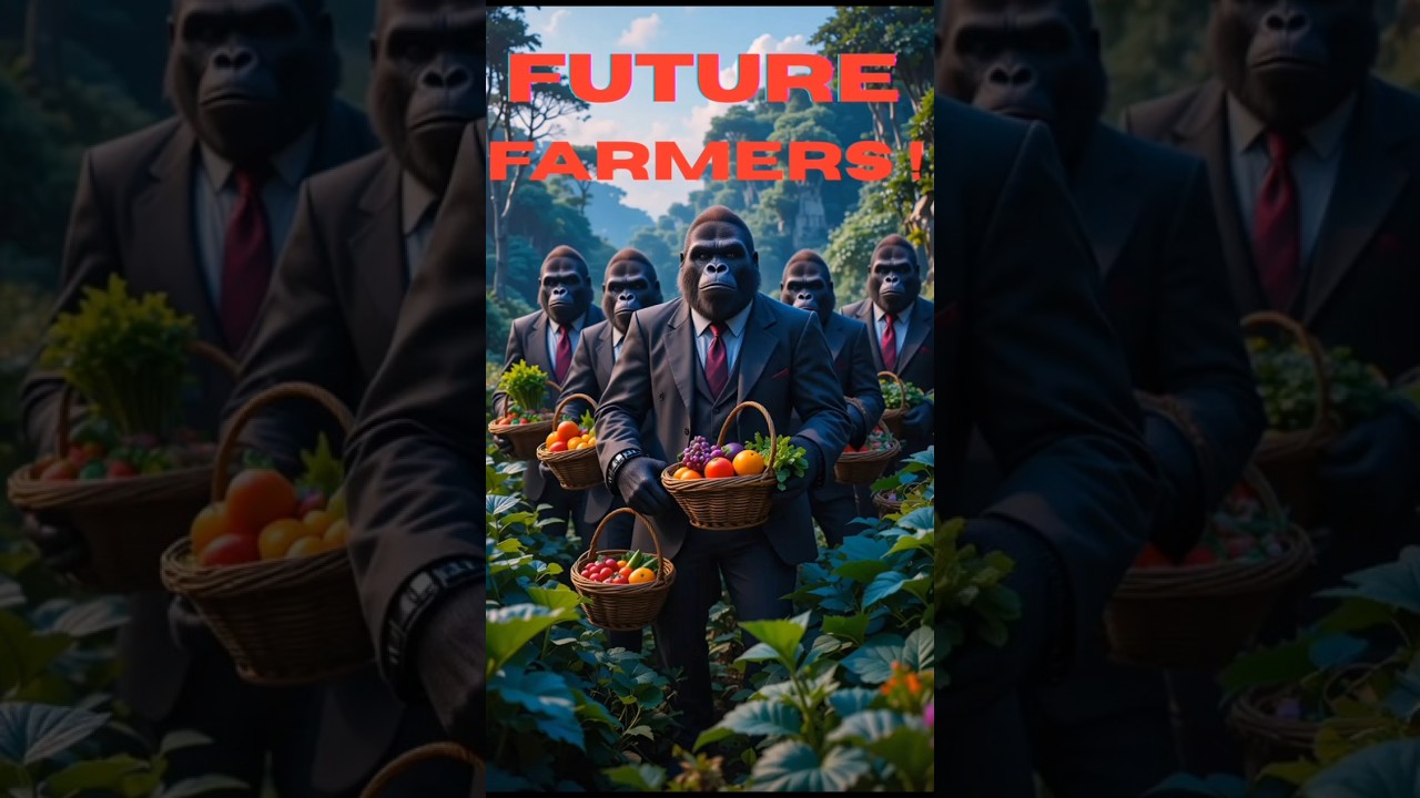 Gorilla Farmers in the Future. #shorts #foryou #future