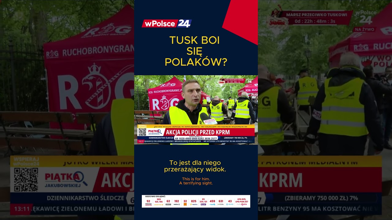 Robert Bąkiewicz: Donald Tusk boi się protest&oacute;w! [MIASTECZKO GNIEWU]