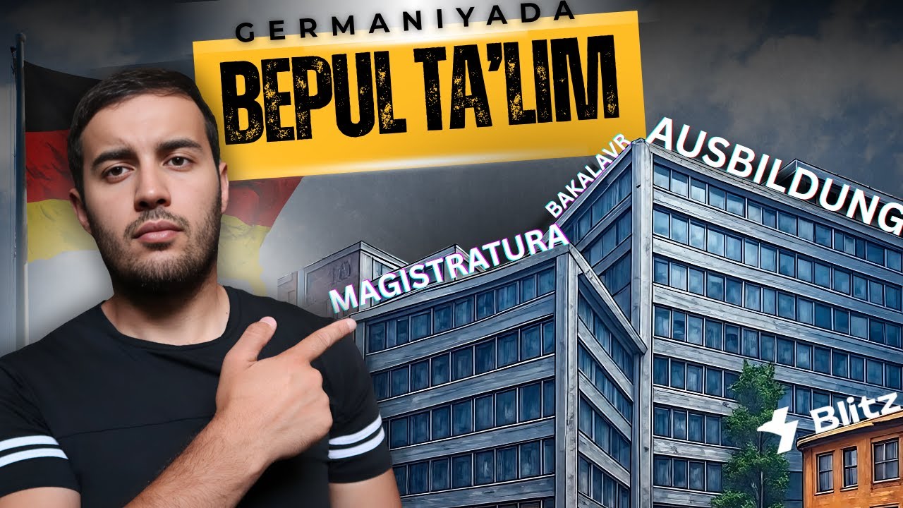 Germaniyada BEPUL o‘qish haqida to‘liq ma’lumot ! Germaniyada AUSBILDUNG, BAKALVR, MAGISTR