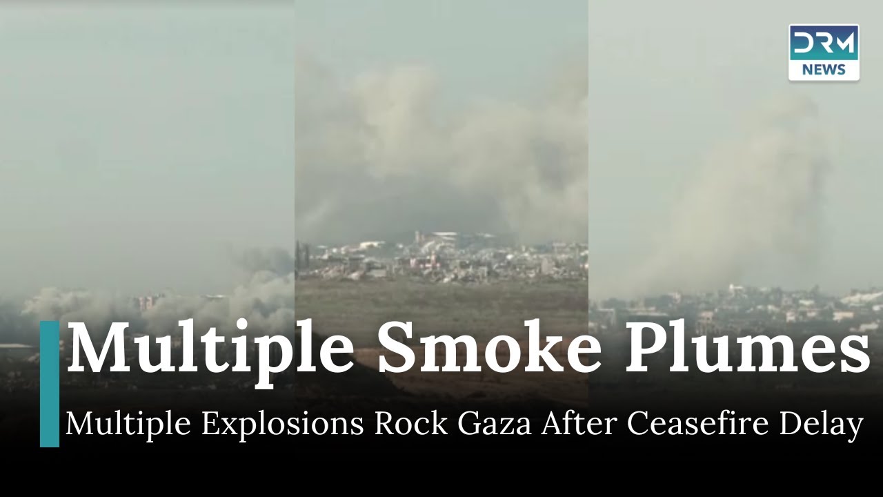 Multiple Smoke Plumes Rise in Gaza After Ceasefire Deadline Passes | DRM News | AH1I