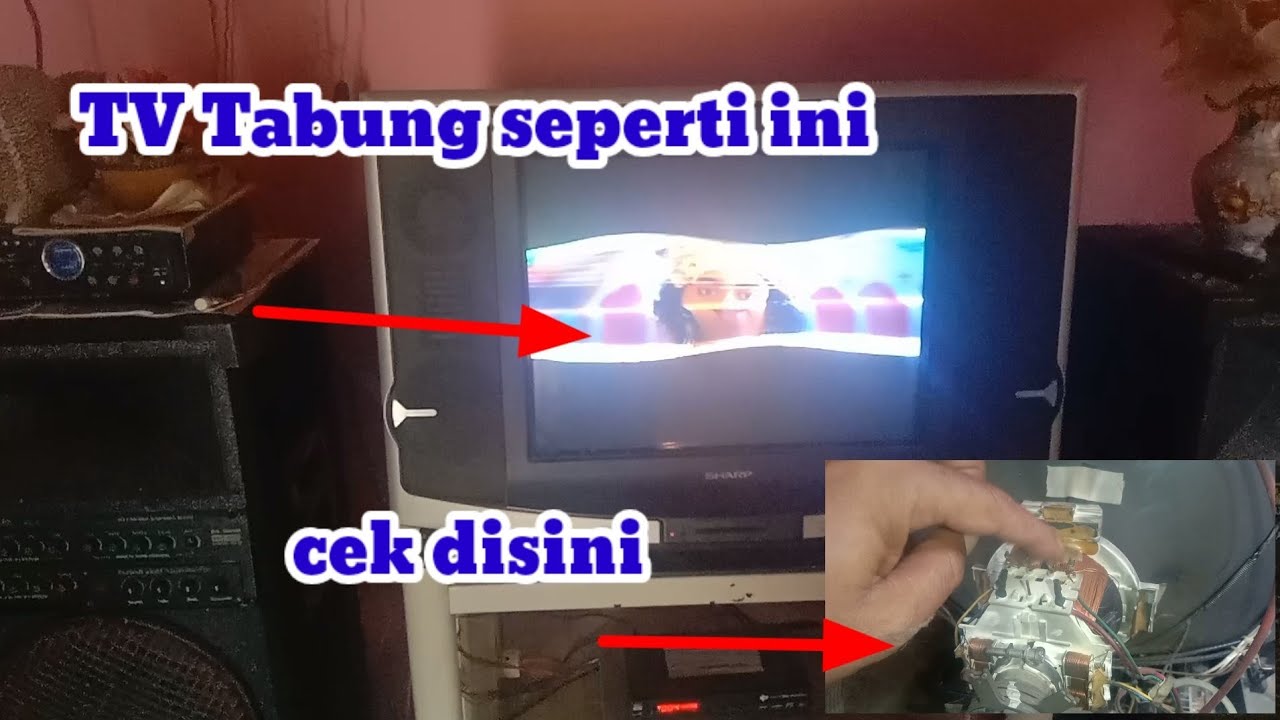 TV Tabung Layar Menyempit Atas Bawah Bergelombang