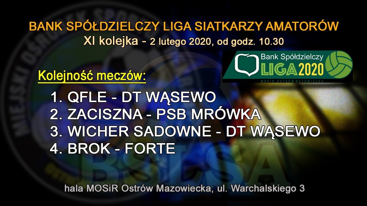Bank Spółdzielczy Liga Siatkarzy Amatorów - XI kolejka