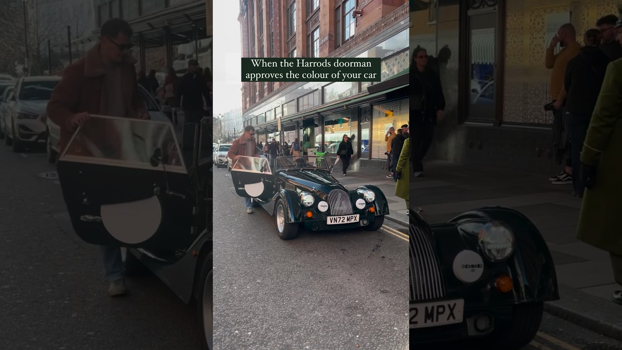 British Racing Green Morgan Plus Four at Harrods!