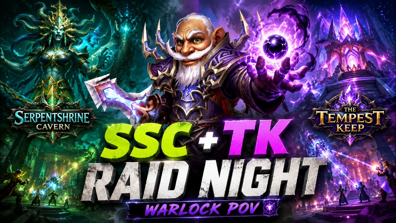 WoW TBC Anniversary | SSC + TK Raid Night!| Affliction Warlock POV 🔥